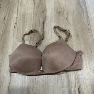 Women’s Victoria Secret Size 34C Beige‎ Tan Lined demi/demi Buste Double